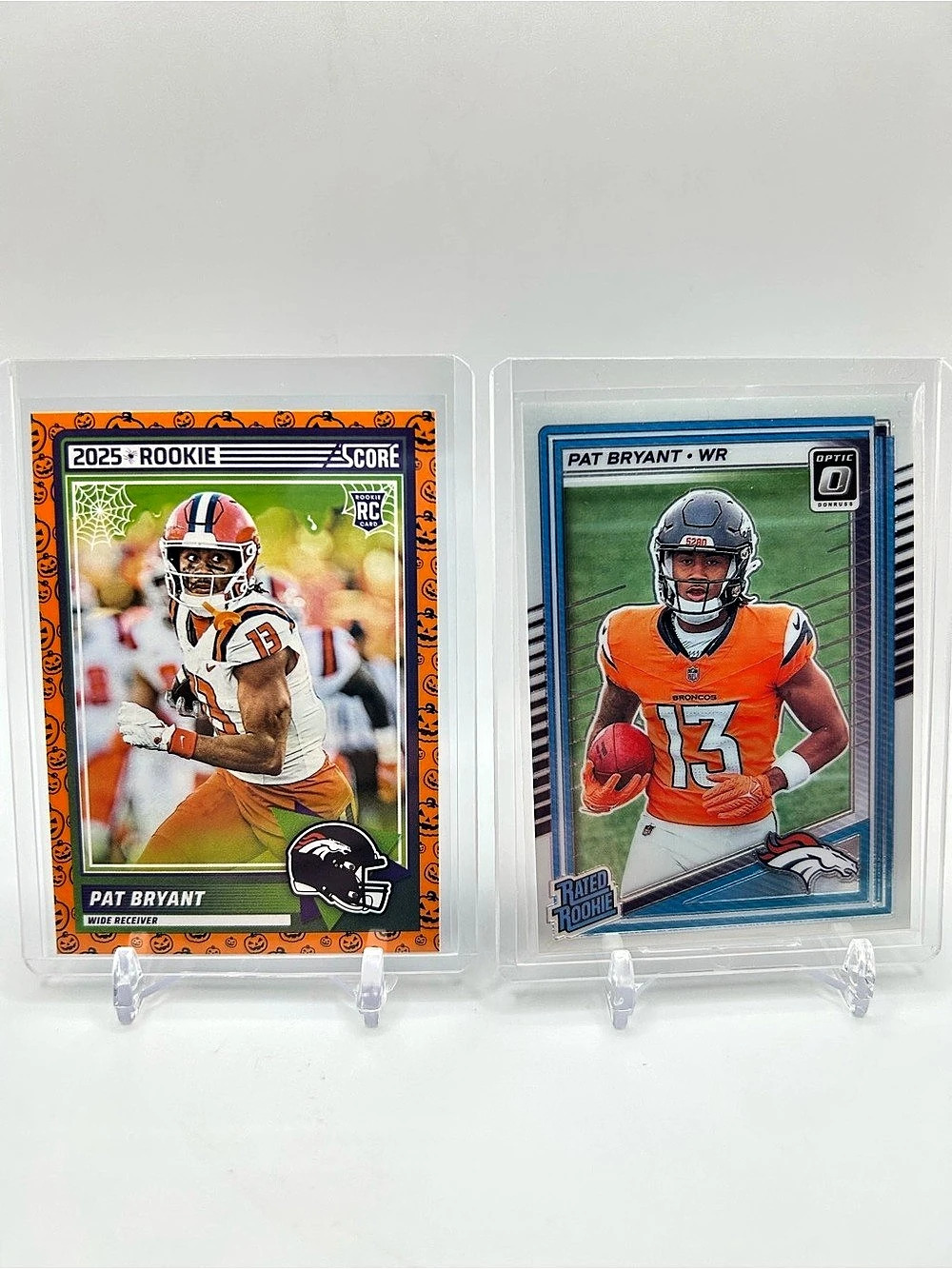 Pat Bryant 2025 Panini Rookie Rated and Score Rookie Trading Cards 🎃🏈 Broncos